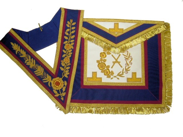 Mark Grand Lodge Full Dress Apron & Collar - Best quality